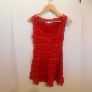 Max Studio Women’s Vibrant Red/Orange Lace Dress